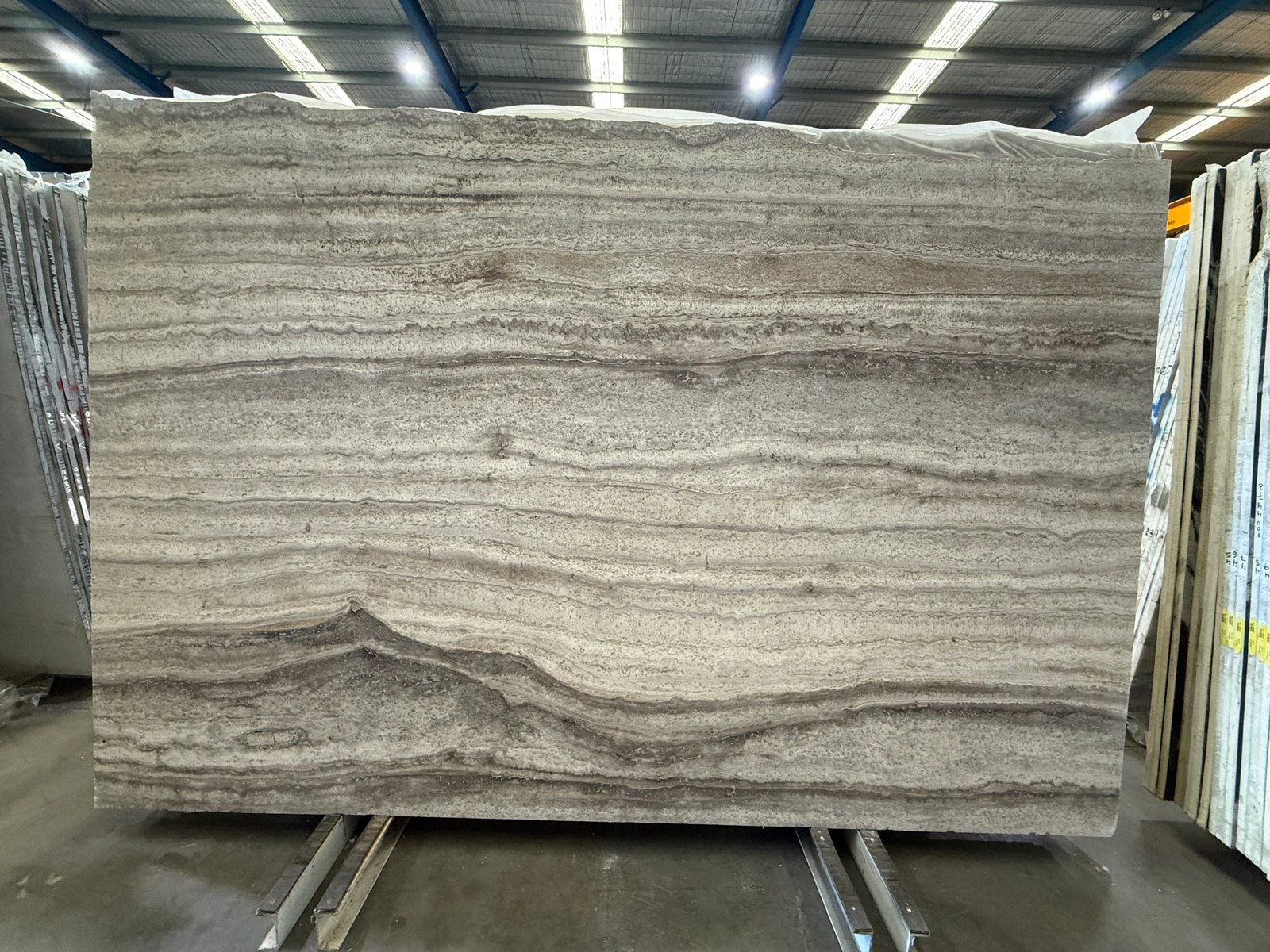 Travertine Silver Titanium full slab